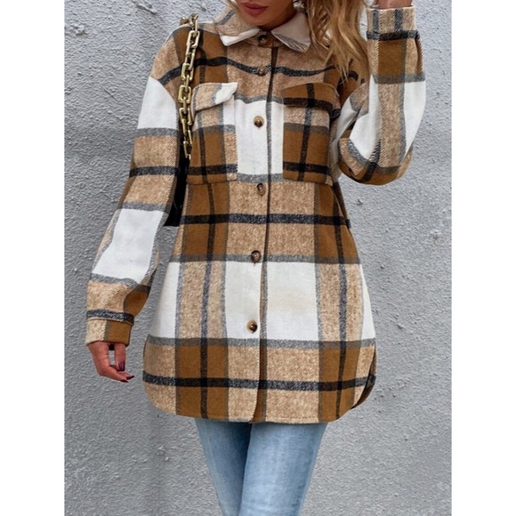 Plaid Wool Shacket - Picture 6 of 8